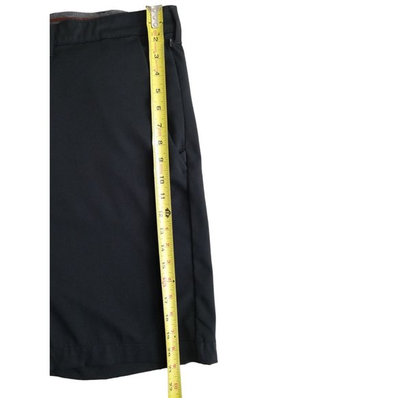 Men's Jachs New York Flat Front Comfort Waist Stretch Performance Black Shorts - Picture 11 of 14